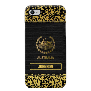 Personalized Australian Veterans Camo Golden Phone Case QTDT0807