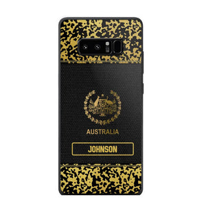 Personalized Australian Veterans Camo Golden Phone Case QTDT0807