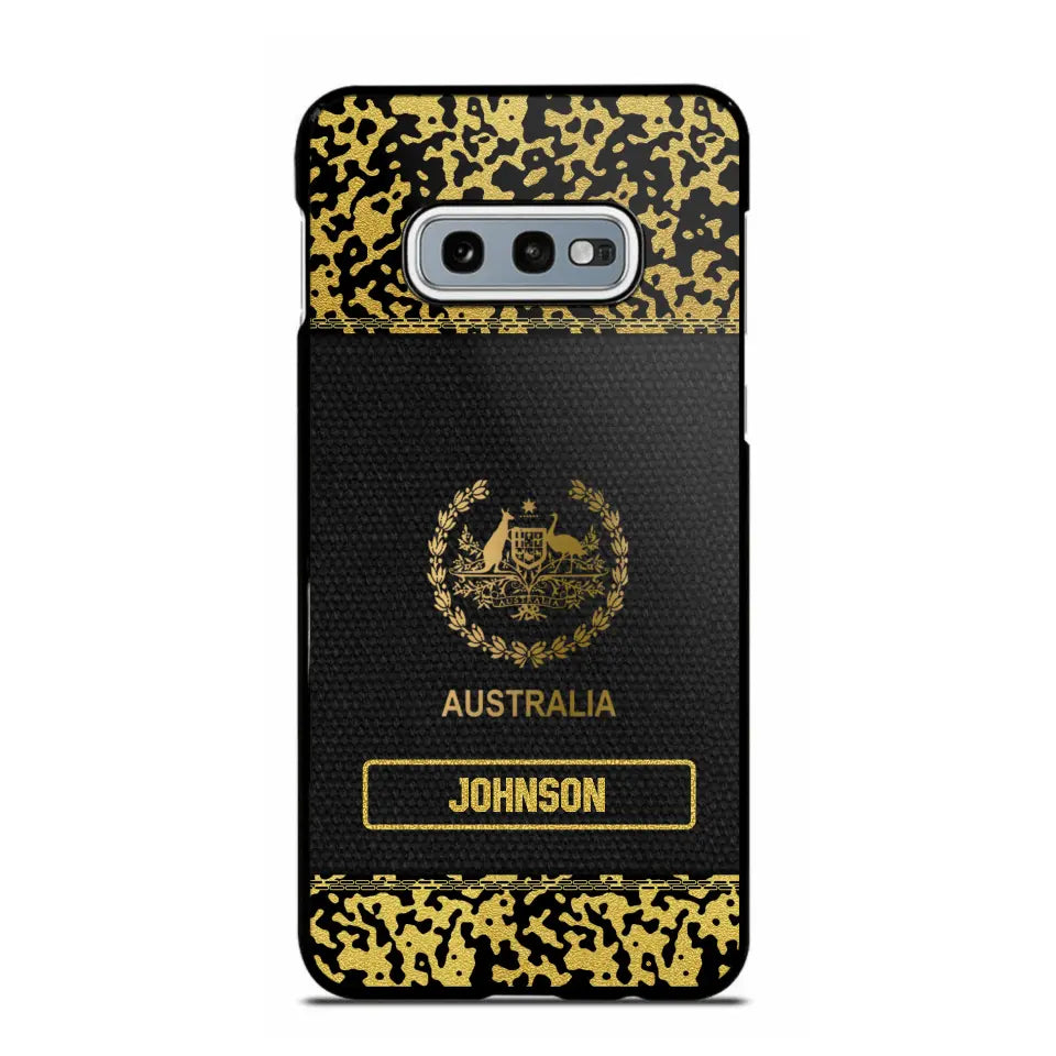 Personalized Australian Veterans Camo Golden Phone Case QTDT0807