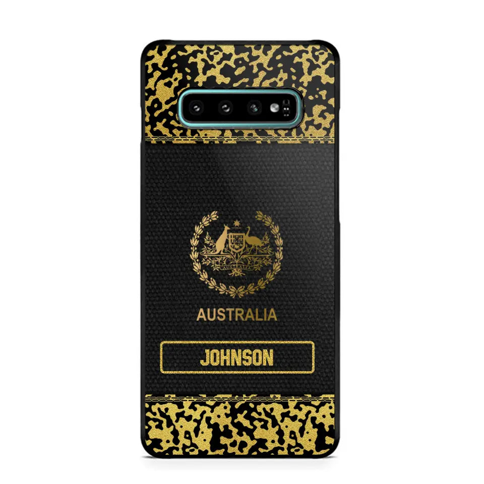 Personalized Australian Veterans Camo Golden Phone Case QTDT0807