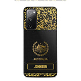 Personalized Australian Veterans Camo Golden Phone Case QTDT0807