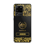 Personalized Australian Veterans Camo Golden Phone Case QTDT0807