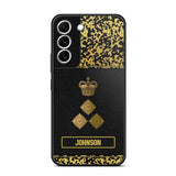 Personalized British Veterans Camo Golden Phone Case QTDT0807