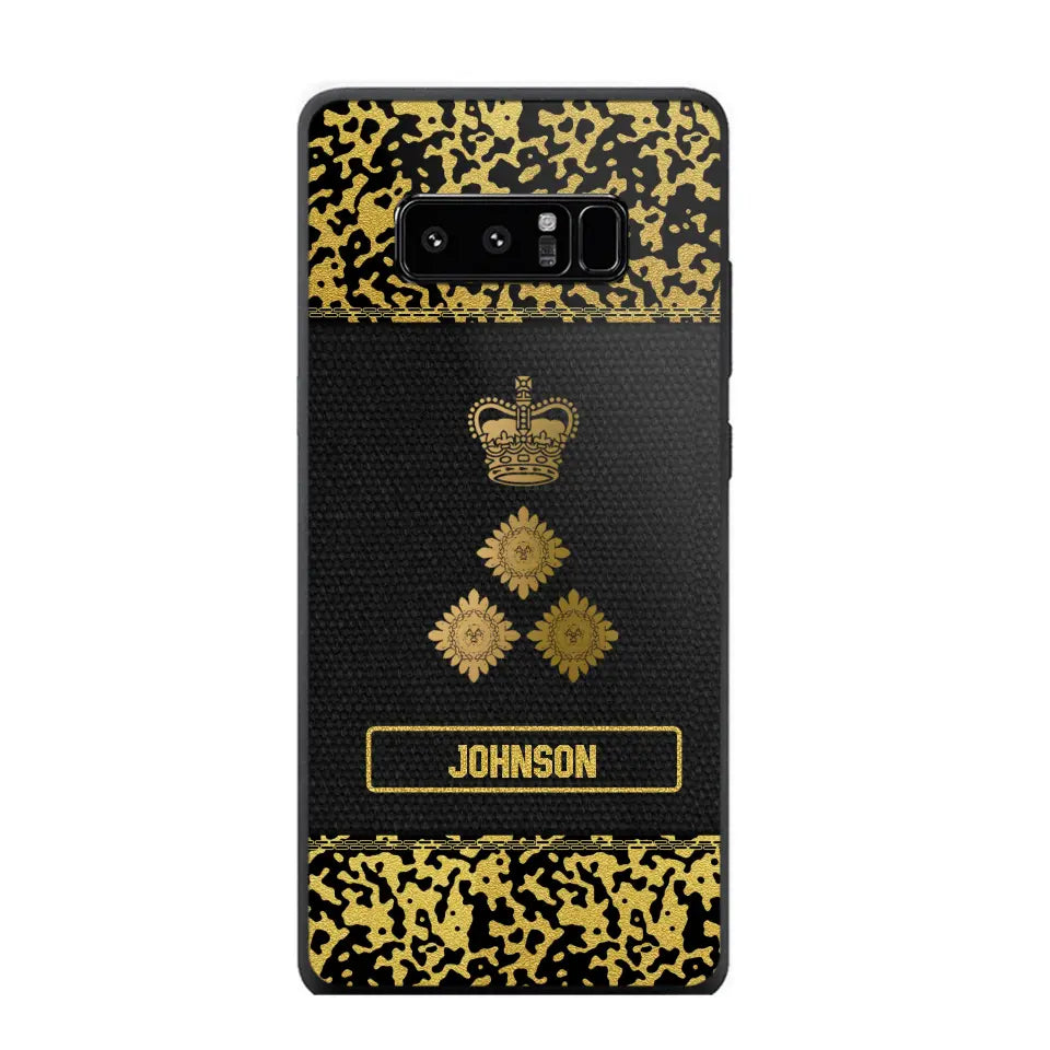 Personalized British Veterans Camo Golden Phone Case QTDT0807