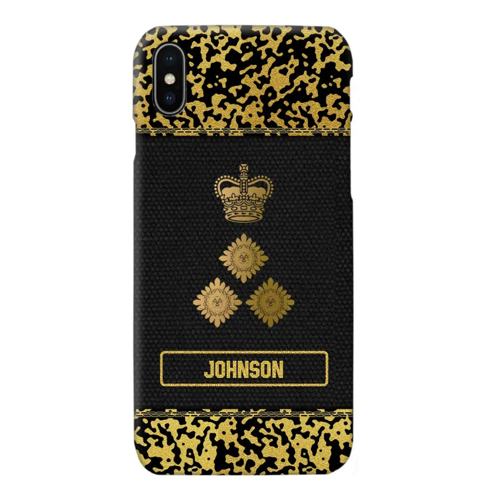 Personalized British Veterans Camo Golden Phone Case QTDT0807