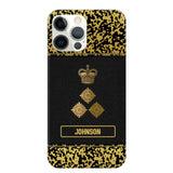 Personalized British Veterans Camo Golden Phone Case QTDT0807