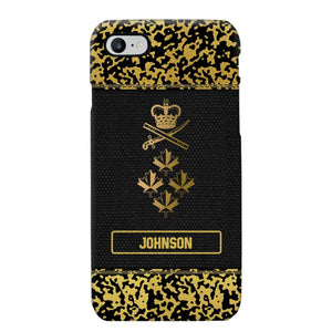 Personalized Canadian Veterans Camo Golden Phone Case QTDT0807