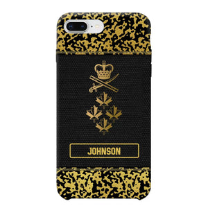 Personalized Canadian Veterans Camo Golden Phone Case QTDT0807