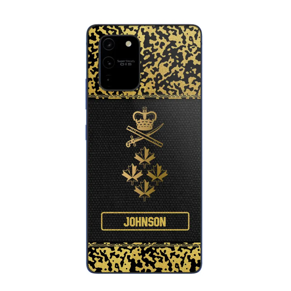 Personalized Canadian Veterans Camo Golden Phone Case QTDT0807