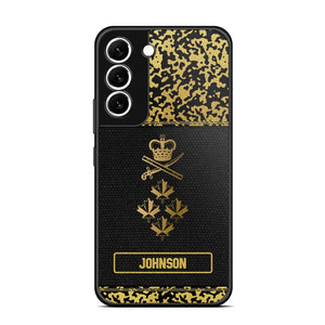 Personalized Canadian Veterans Camo Golden Phone Case QTDT0807