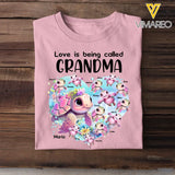 Personalized Love Is Being Called Grandma Turtles With Kid Name T-shirt Printed MTPN0707