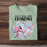 Personalized Love Is Being Called Grandma Turtles With Kid Name T-shirt Printed MTPN0707