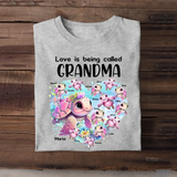 Personalized Love Is Being Called Grandma Turtles With Kid Name T-shirt Printed MTPN0707