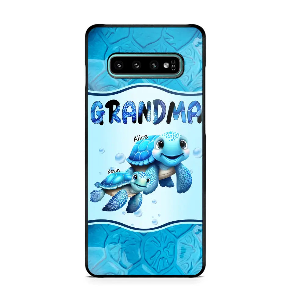 Personalized Fall Season Pumpkin Autumn Grandma with Kid Name Gift For Grandma Phonecase PNDT0707