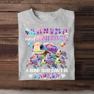 Personalized Grandma and Granddaughters or Grandsons A Bond That Can't Be Broken T-shirt Printed MTHHQ0707