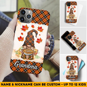 Personalized Fall Season Grandma Autumn With Kids   Phone Case Printed QTHQ1007