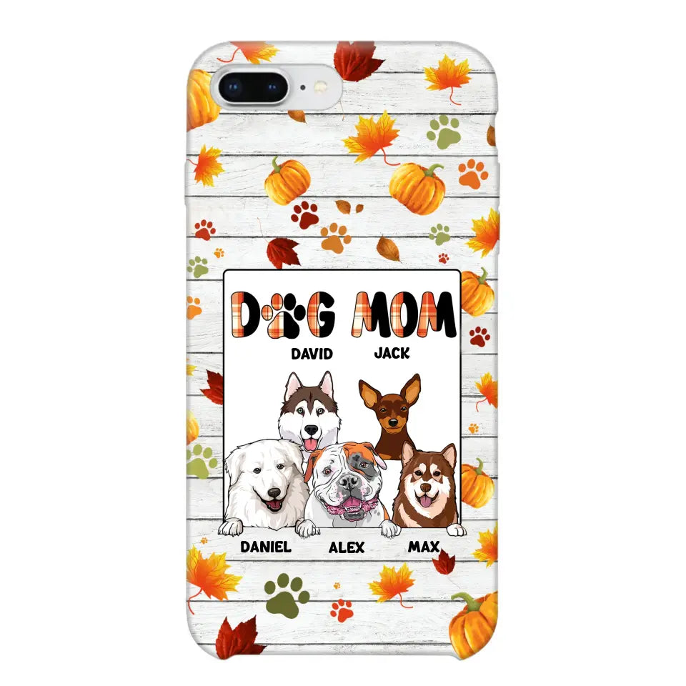 Personalized Fall Season Pumpkin Autumn Dog Mom Dog Lovers Gift Phonecase PNDT0707