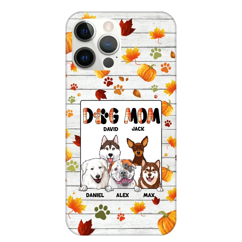 Personalized Fall Season Pumpkin Autumn Dog Mom Dog Lovers Gift Phonecase PNDT0707