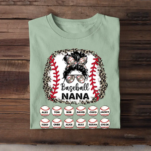 Personalized Grandma Nana Baseball with Kid Name T-shirt Printed MTHPN0707