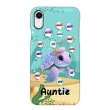 Personalized Auntie Turtle Colorful With Kids Phone Case Printed QTHN1007