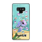 Personalized Auntie Turtle Colorful With Kids Phone Case Printed QTHN1007