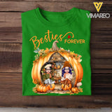 Personalized Besties Forever Fall Season Pumpkin T-shirt Printed MTHQ1007