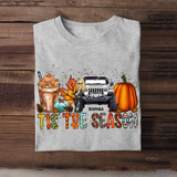 PersonalizedTis The Season Jeep Lover Fall Season Pumpkin T-Shirt Printed QTPN1107