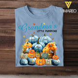 Personalized Fall Season Grandma's Little Pumpkins Kid Names T-Shirt Printed 23JUL-KVH10