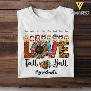 Personalized Love Fall You Grandmalife Kid Names T-Shirt Printed HTHPVD1107