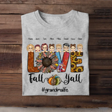 Personalized Love Fall You Grandmalife Kid Names T-Shirt Printed HTHPVD1107