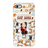 Personalized Cat Mom Fall Season Pumpkin Phonecase Printed MTPN1107