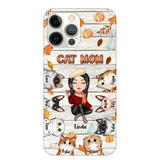 Personalized Cat Mom Fall Season Pumpkin Phonecase Printed MTPN1107