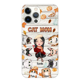 Personalized Cat Mom Fall Season Pumpkin Phonecase Printed MTPN1107