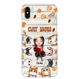 Personalized Cat Mom Fall Season Pumpkin Phonecase Printed MTPN1107