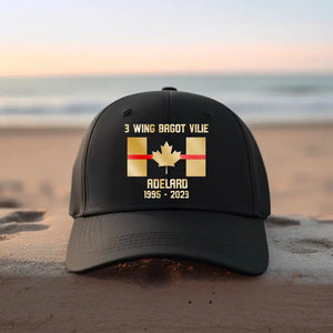 Personalized Canadian Firefighter Thin Red Line Cap Printed 23JUL-PD19