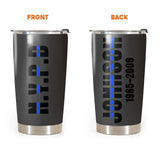 Personalized US Thin Blue Line Sheepdog Tumbler Printed 23JUL-KVH21