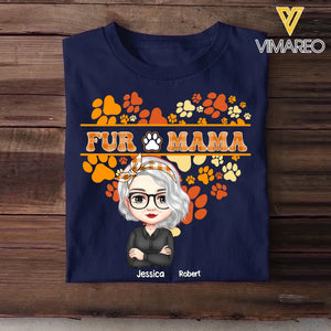 Personalized Fall Season Fur Mama, Cat lover, Dog Lover Tshirt Printed QTKH227