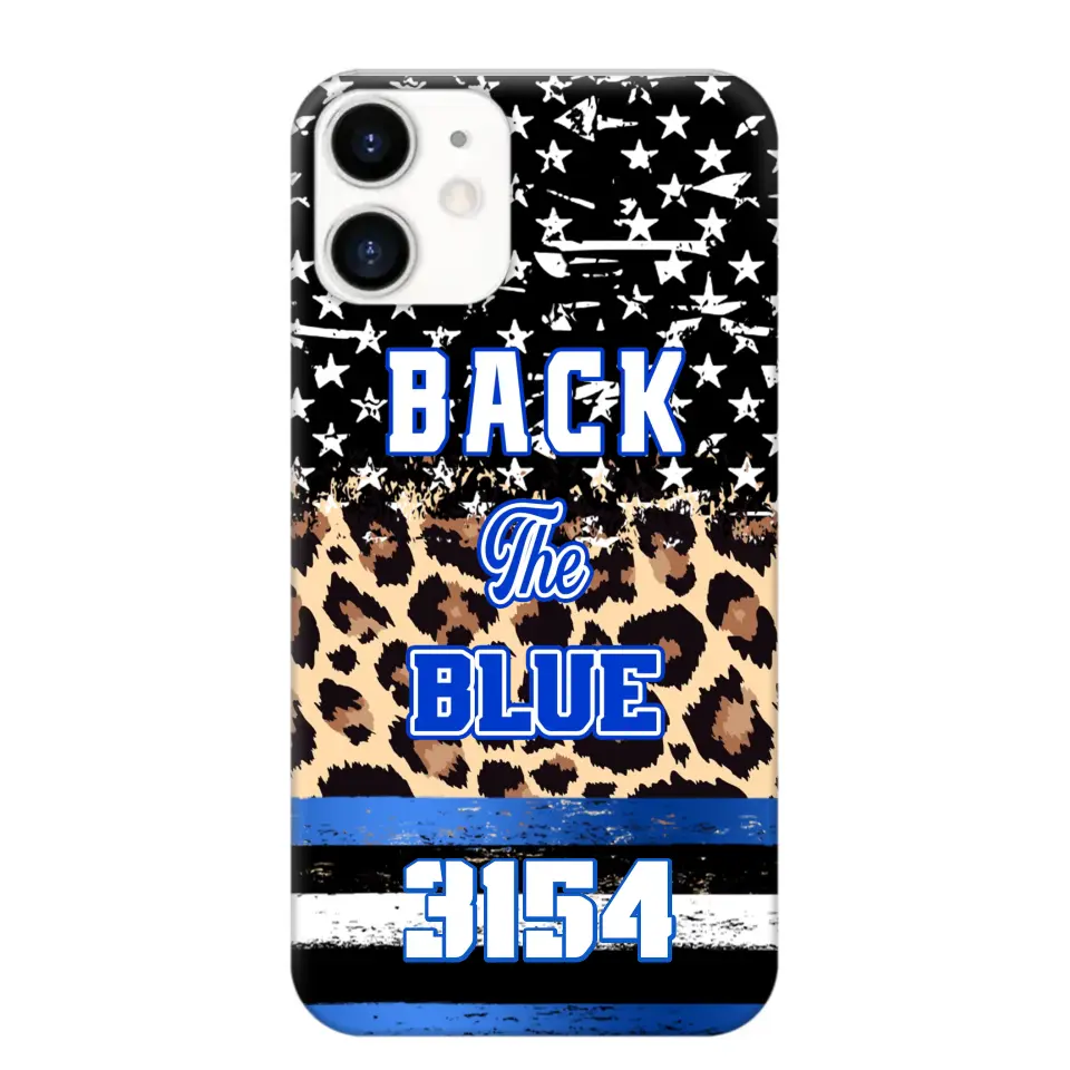 Personalized Back The Blue Police Phonecase Printed 23JUL-DNL21