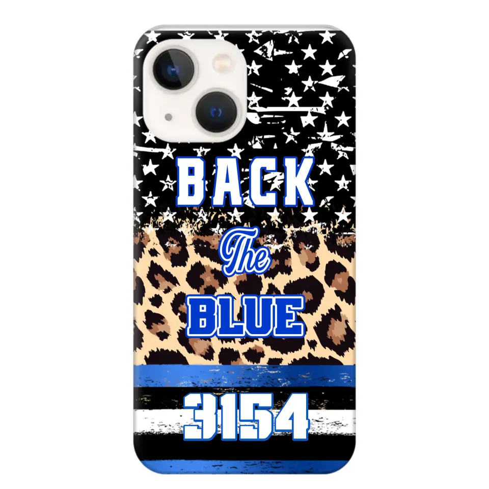 Personalized Back The Blue Police Phonecase Printed 23JUL-DNL21