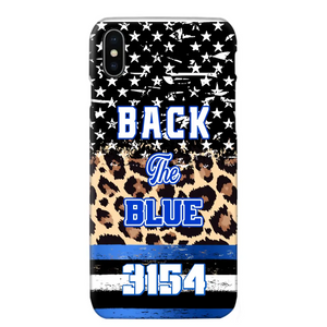 Personalized Back The Blue Police Phonecase Printed 23JUL-DNL21