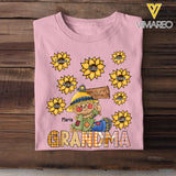 Personalized  Scarecrow Grandma Sunflowers with Kid Names T-shirt Printed HTHHN1807