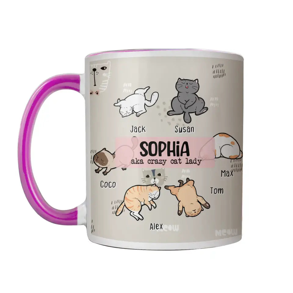 Personalized Cat Lovers Gift Aka Crazy Cat Lady Printed Accent Mug MTHHN2107