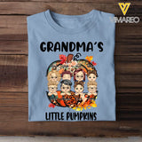 Personalized Fall Season Grandma's Little Pumpkins T-shirt Printed HTH-DNL20