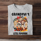 Personalized Fall Season Grandma's Little Pumpkins T-shirt Printed HTH-DNL20