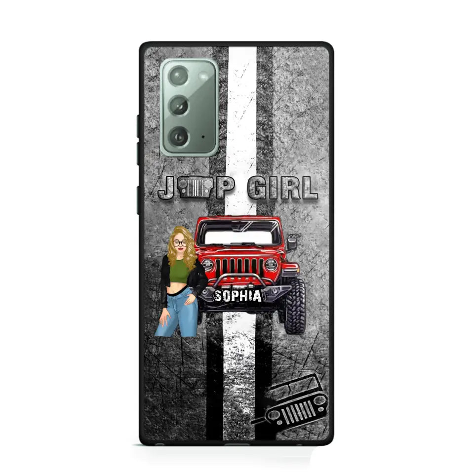 Personalized Jeep Girl with Name Phonecase Printed HTHHN2407