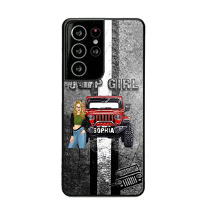 Personalized Jeep Girl with Name Phonecase Printed HTHHN2407