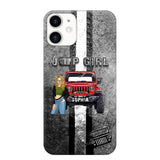 Personalized Jeep Girl with Name Phonecase Printed HTHHN2407