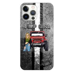 Personalized Jeep Girl with Name Phonecase Printed HTHHN2407