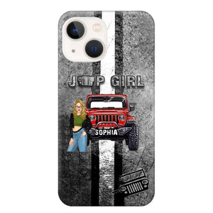 Personalized Jeep Girl with Name Phonecase Printed HTHHN2407