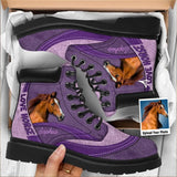 Personalized Upload Photo For Horse Lovers Leather Boots 20234